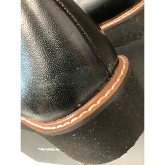 Naturalizer Women's 9W Black Leather Adiline Loafers Lugged Sole Slip On LB7-6 - Picture 5 of 13